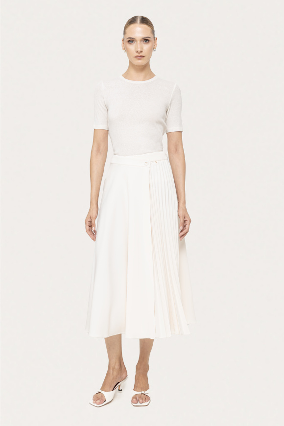 High-waisted midi skirt
