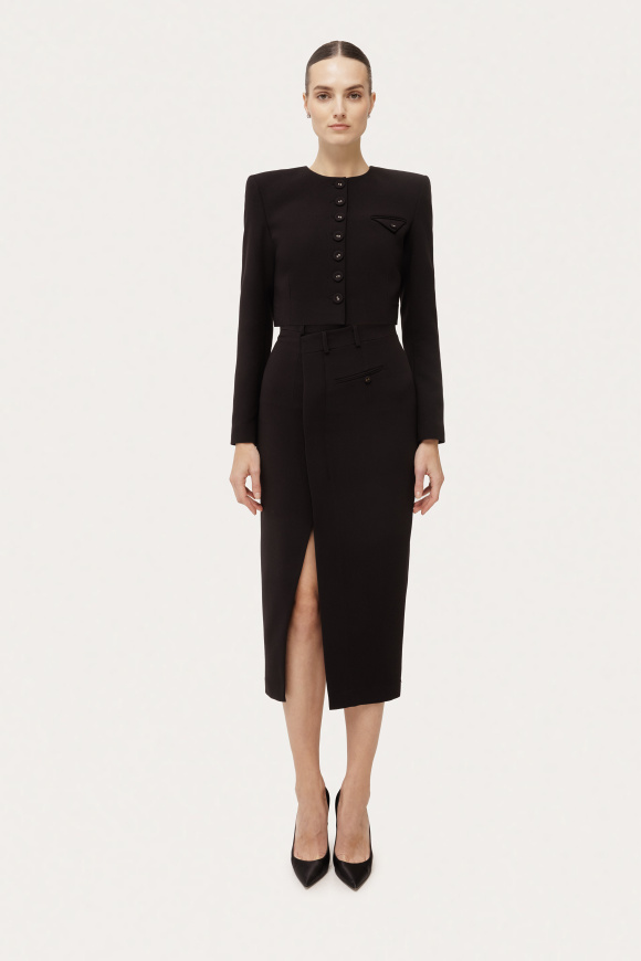 Tailored midi skirt