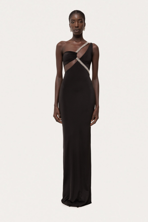 Embellished cut-out maxi dress