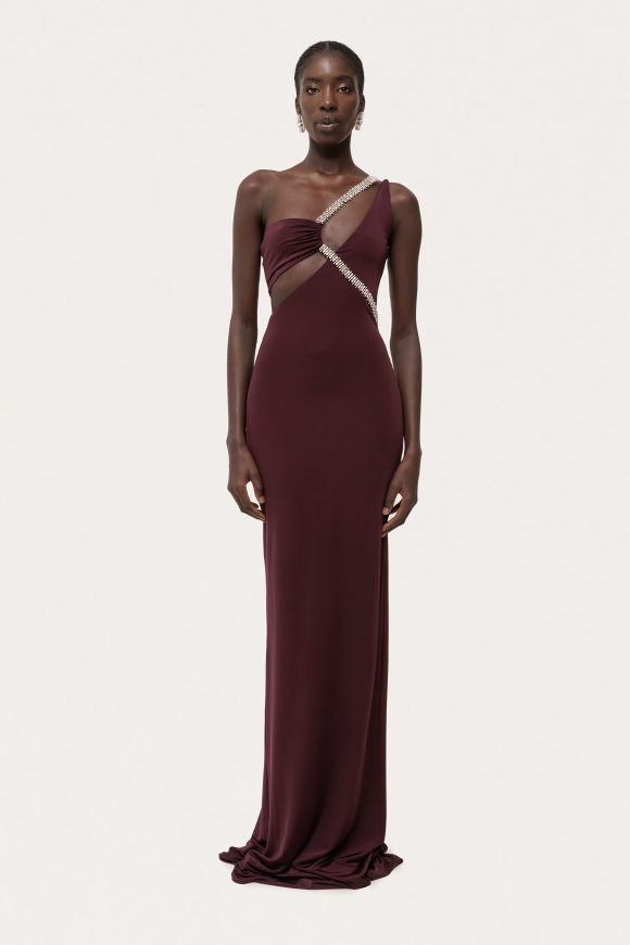 Embellished cut-out maxi dress