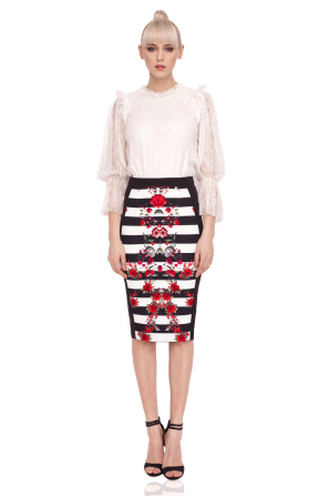 Floral print skirt