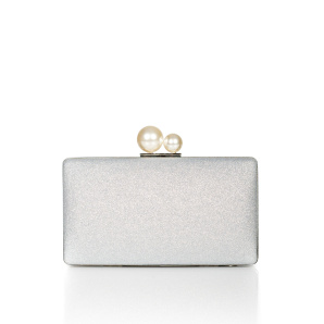 Clutch with glitter layer