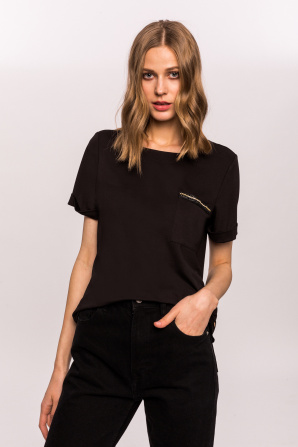 Embellished viscose top