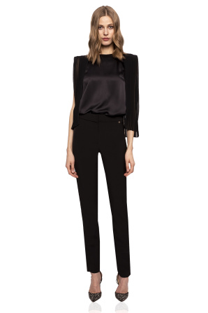 Piping crystal trousers