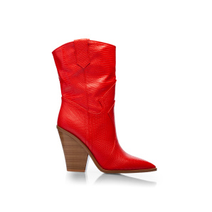 Croc print western boots
