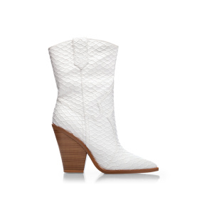 Croc print western boots