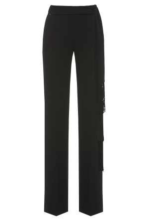 Straight trousers with waist detail