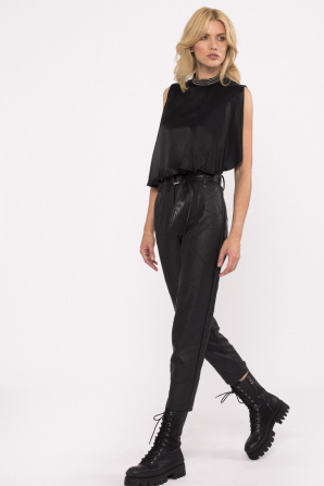 Embellished viscose top