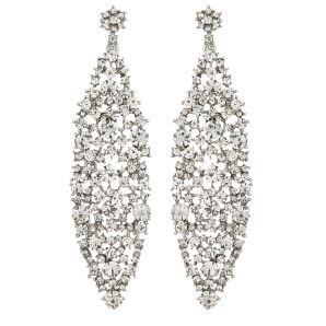 Crystal embellished geometrical earrings