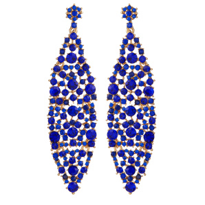 Crystal embellished geometrical earrings
