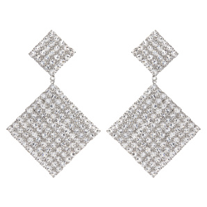 Crystal embellished geometrical earrings