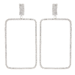 Crystal embellished geometrical earrings