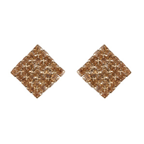 Crystal embellished geometrical earrings