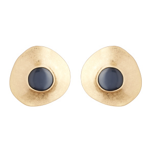 Crystal detail metallic earrings