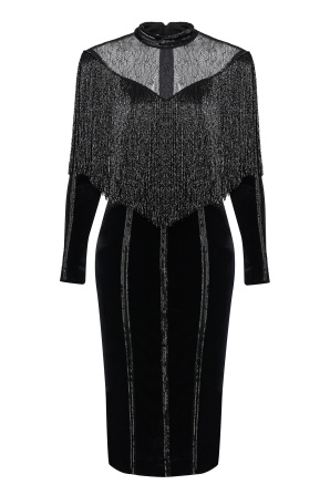 Fringes and beads embellished dress