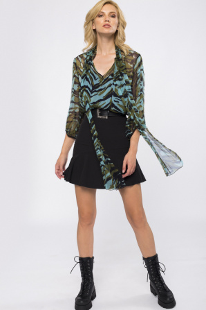 Tied detail silk top