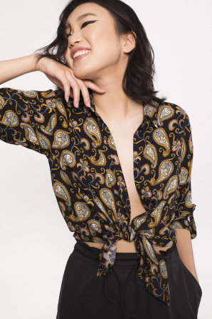 Printed viscose shirt