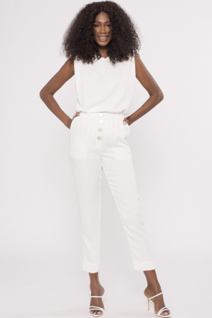 Open-back viscose top