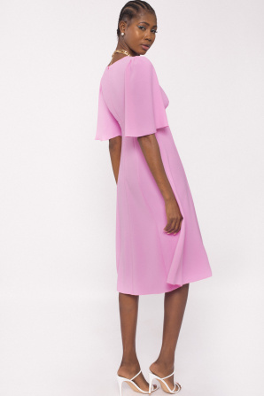 Crepe midi dress