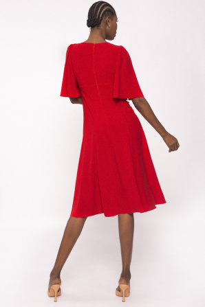 Crepe midi dress