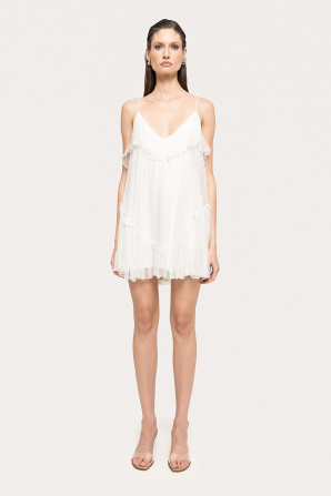 Open-back silk dress