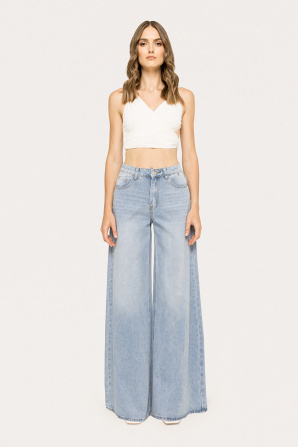 Chain-embellished crop top