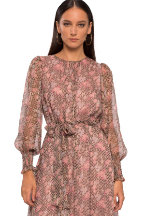 Printed silk dress
