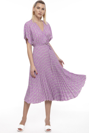 Pleated midi dress