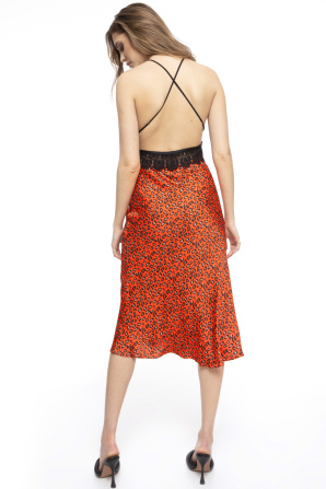 Spaghetti straps viscose dress