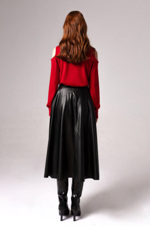 Cut-out detail wool jumper