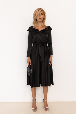 Lace detail viscose dress