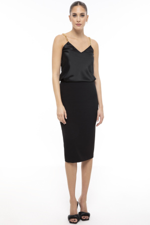 High-rise pencil skirt