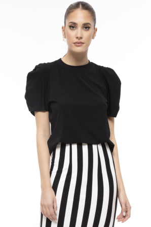 Ruched sleeve t-shirt