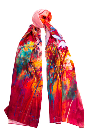 Printed silk scarf