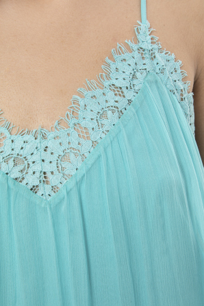 Spaghetti straps silk dress