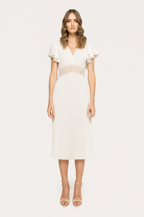 Pleated midi dress