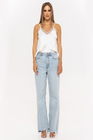Spaghetti straps satin top