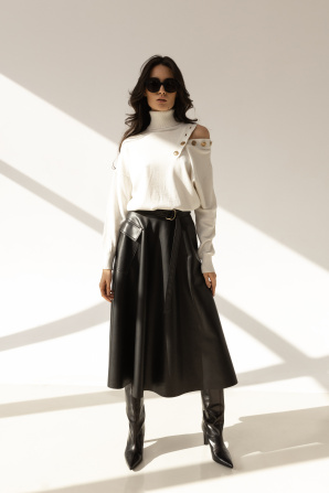 Viscose blend turtleneck sweater