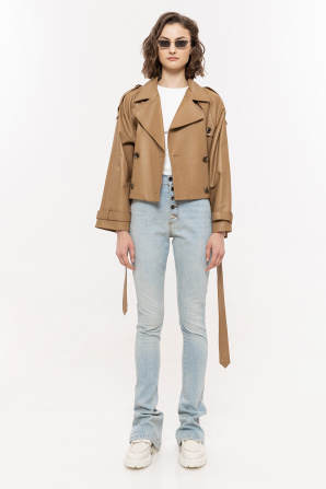 Oversized leather jacket