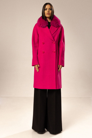 Fox-fur collar coat