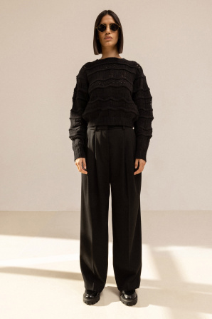 Cable-knit sweater
