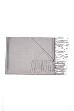 Fringe-trimmed viscose scarf