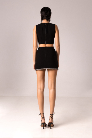 Embellished mini skirt