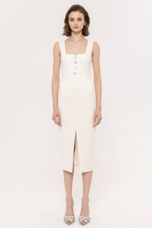 Bouclé midi dress