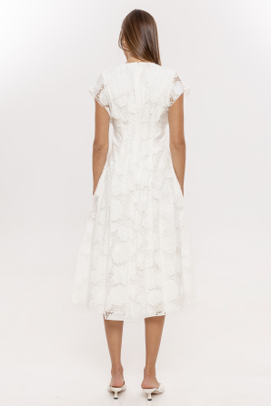 Floral pattern organza dress