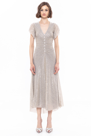 Crystal-embellished midi dress