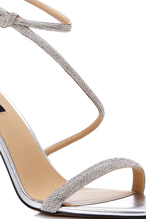 Embellished leather sandals