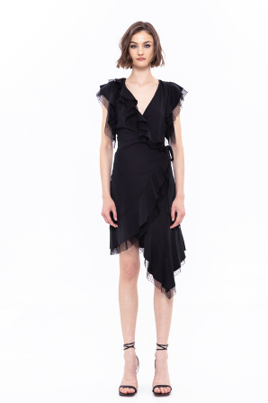 Ruffled midi dress