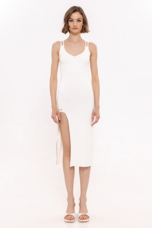 Backless knitted dress