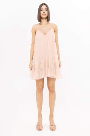 Spaghetti straps mini dress